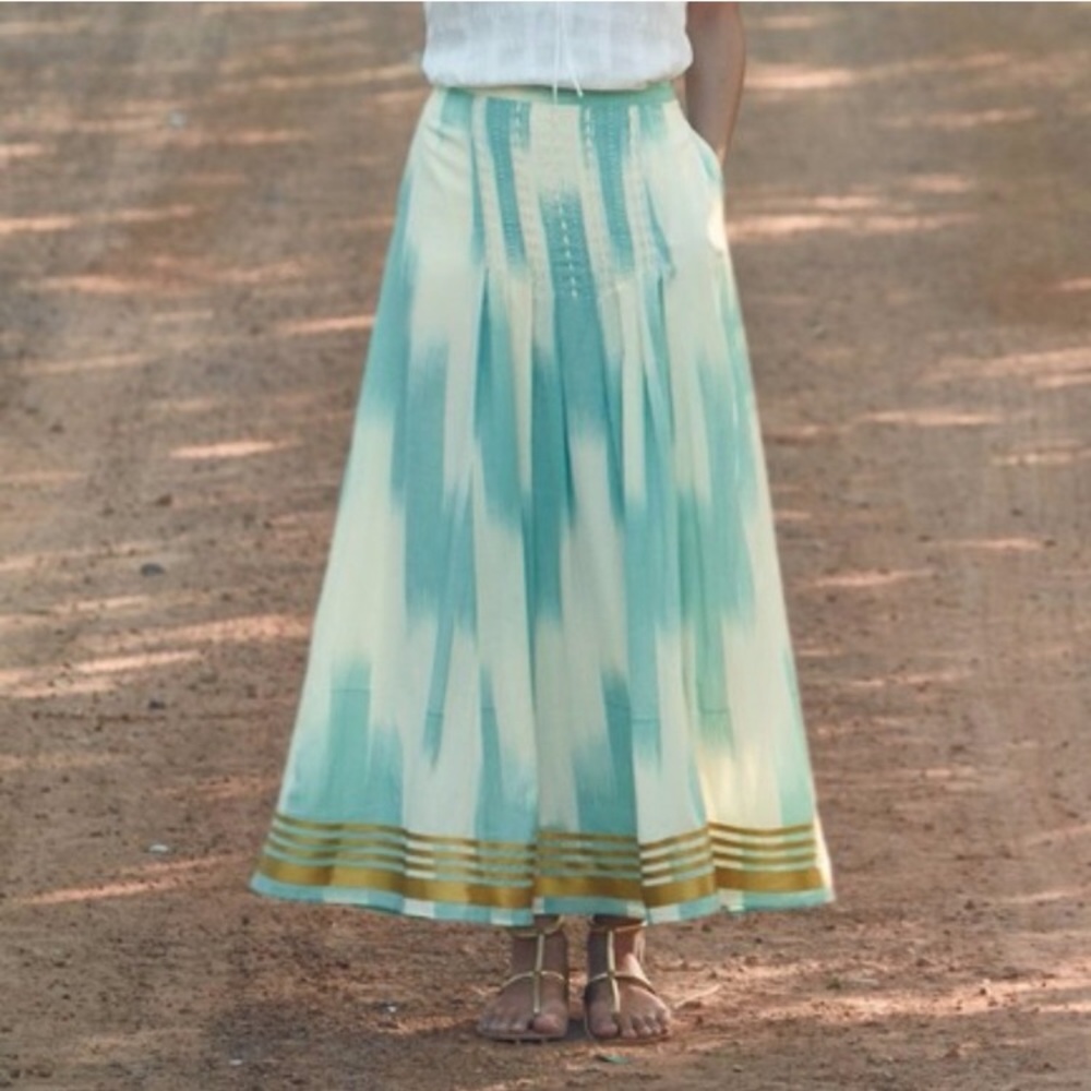 Anthropologie florets far seas maxi skirt, size 2.